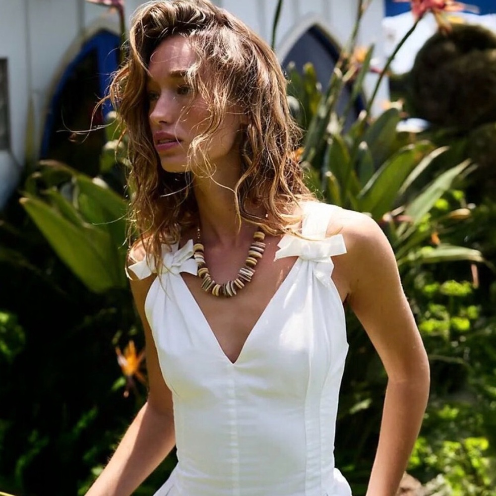 Free People NWOT | Lennon Mini Dress in Ivory | Size Large - Picture 3 of 13